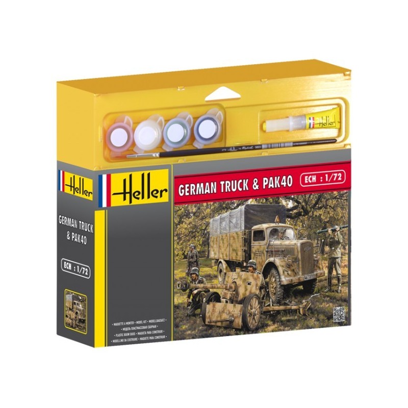 Heller 49994 German 3Ton 4x2 Cargo Truck & Pak 40